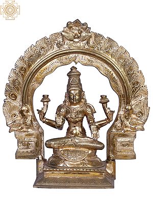 12" Bronze Goddess Lakshmi Statue | Madhuchista Vidhana (Lost-Wax) | Panchaloha Bronze from Swamimalai