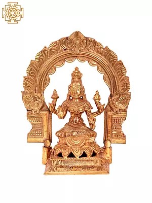 9'' Goddess Lakshmi Panchaloha Bronze Statue from Swamimalai | Madhuchista Vidhana (Lost-Wax)