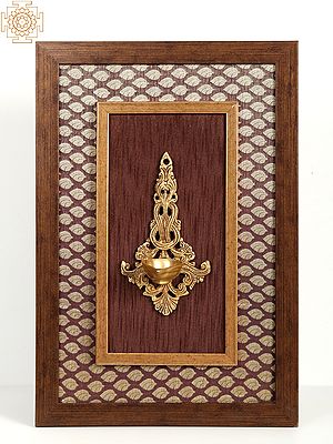 Wooden Framed Ritual Diya | Wall Hanging