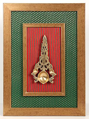 Wooden Framed Aarti Diya | Wall Hanging