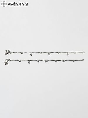 Sterling Silver Drop Anklet