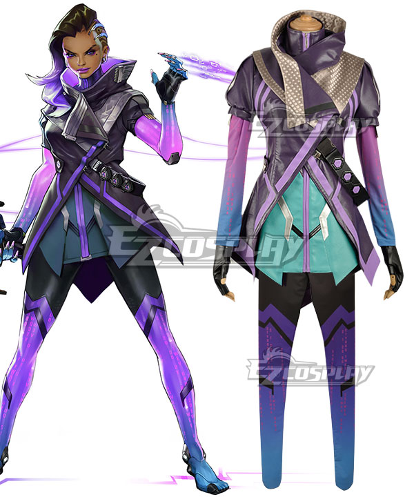 Overwatch OW Sombra Hacker Cosplay Costume - Premium Edition