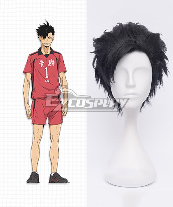 Haikyu!! Haikyuu!! Second Season Nekoma High Nekoma Koukou Kuroo Tetsurou Black Cosplay Wig