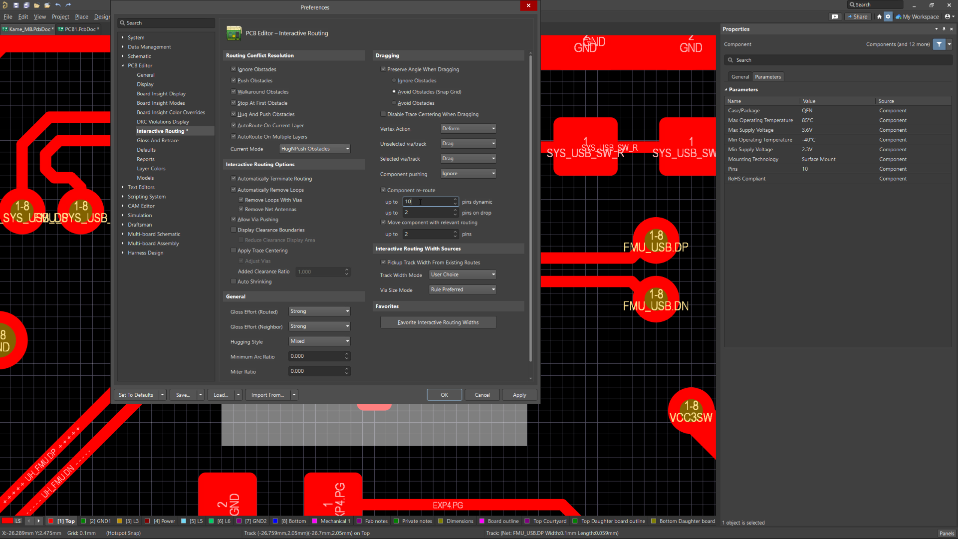 Component Drag