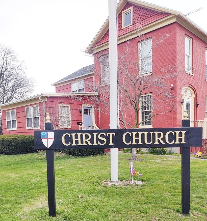 D13011A - Carved Sign Displayed for "Christ Church"