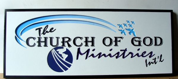 D13084 - Engraved HDU Sign for Church of God Ministries