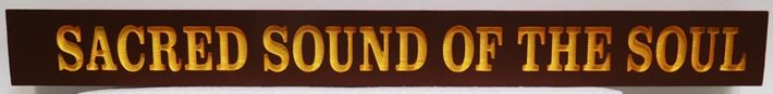 D13270 - Engraved 2.5-D Western Red Cedar Wall Plaque with Text  "Sound of the Soul" 