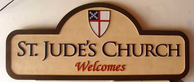 D13055 - Welcome Sign for St.Jude's Episcopal Church.