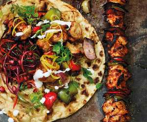 Berber & Q's buttermilk chicken shish kebab; photography by James Murphy