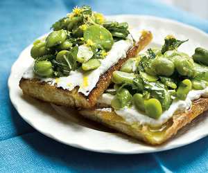 Make Polpo’s broad bean, mint and ricotta bruschetta