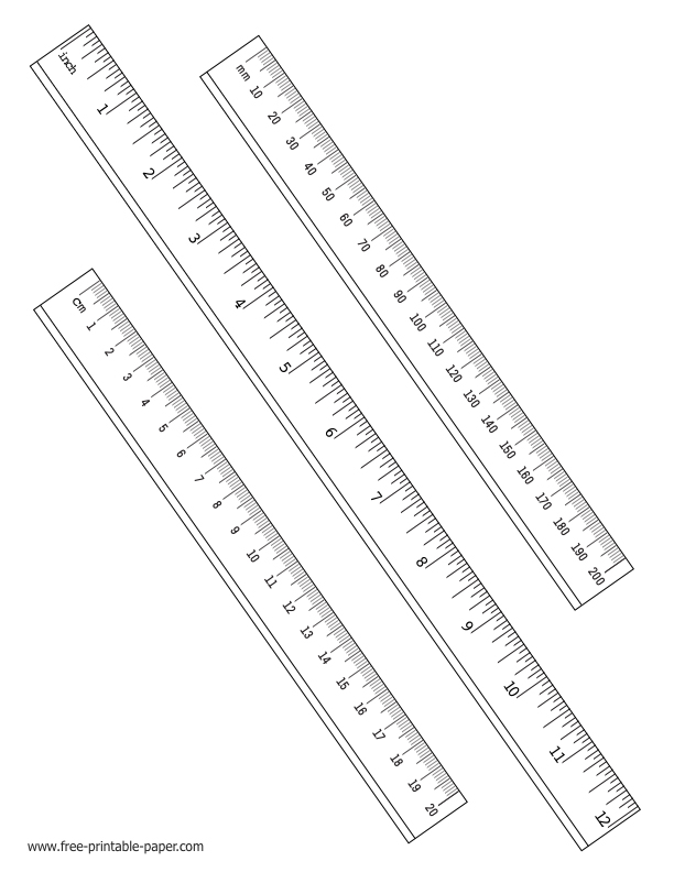 rulers for school free printable paper