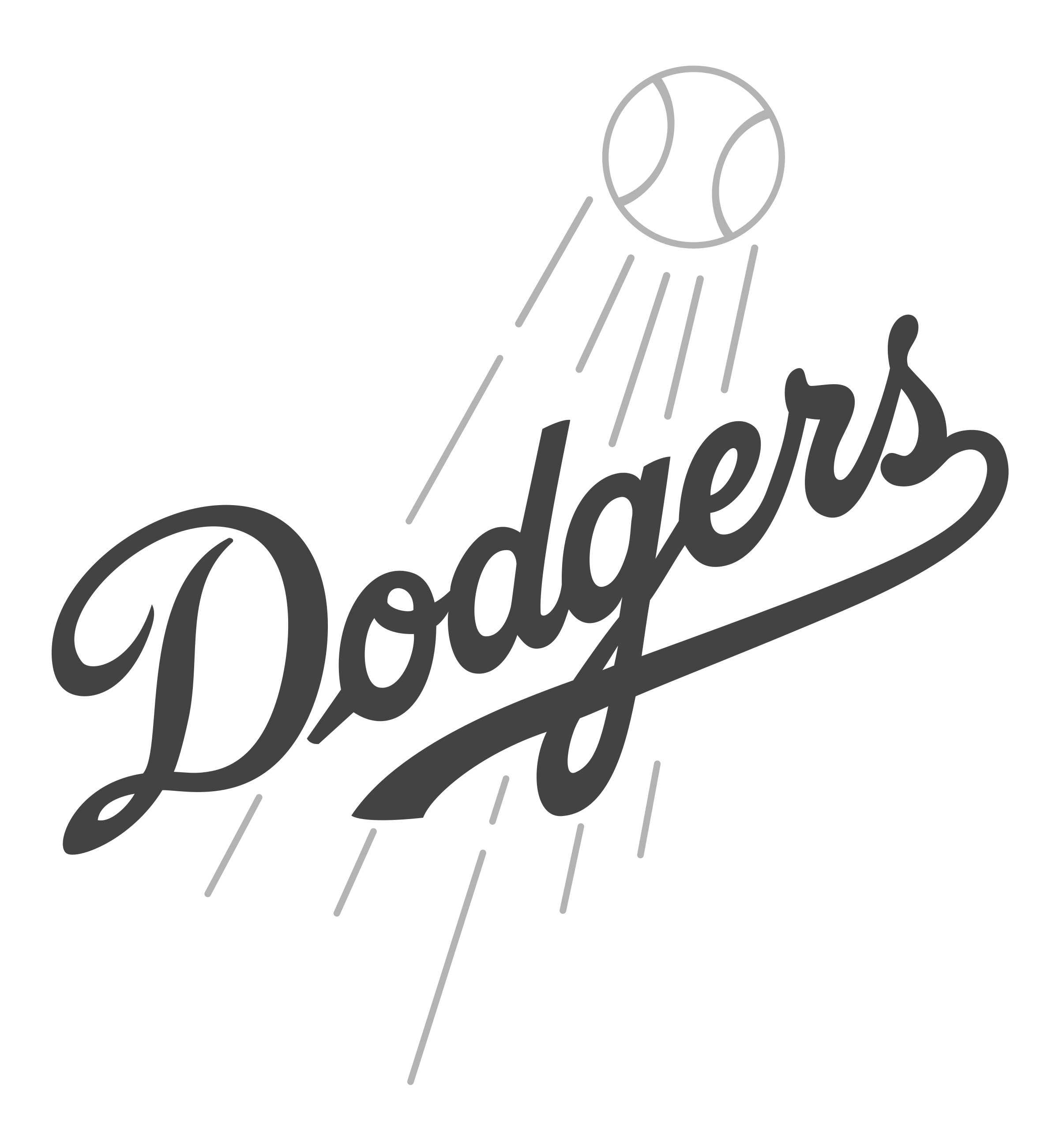 Los Angeles Dodgers logo black and white