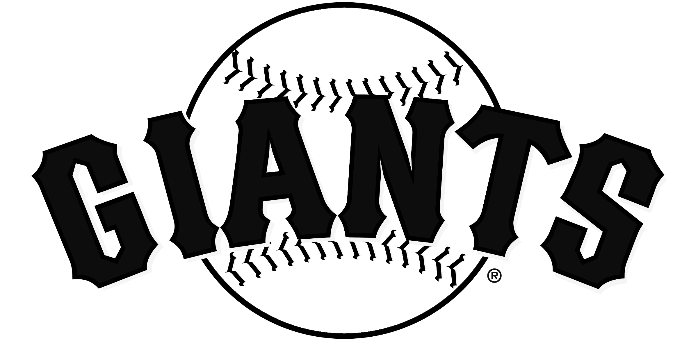 San Francisco Giants logo black and white