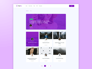 Blog Page Template made in Sketch