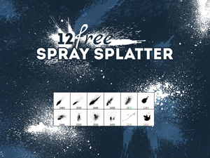 Spray Splatter Photoshop Brushes Freebie