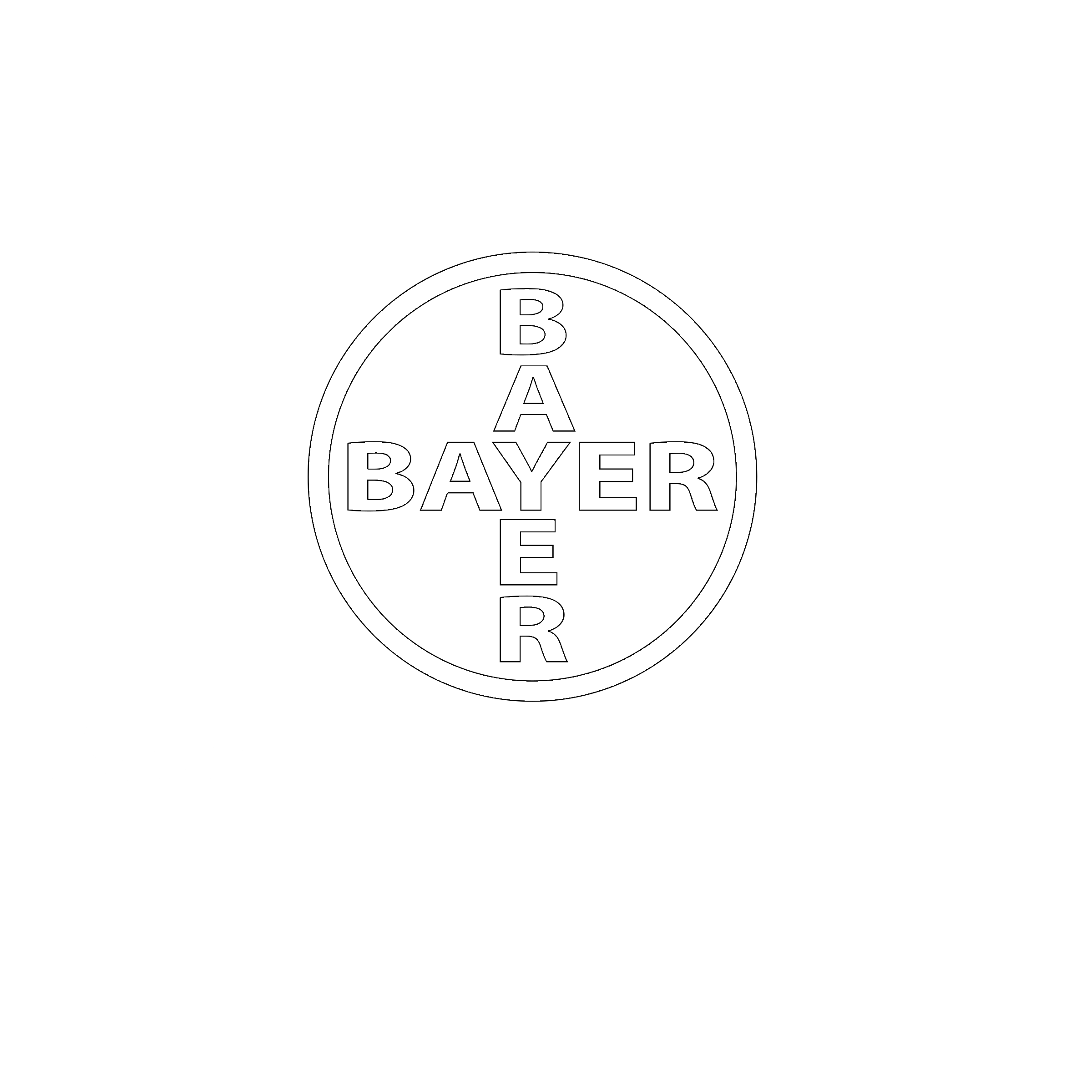 Bayer Logo black and white