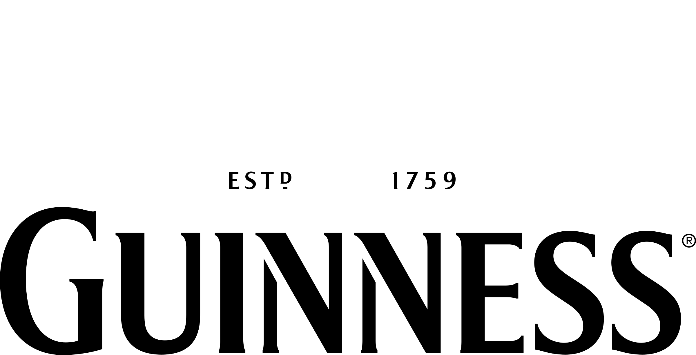 Guinness Logo black and white