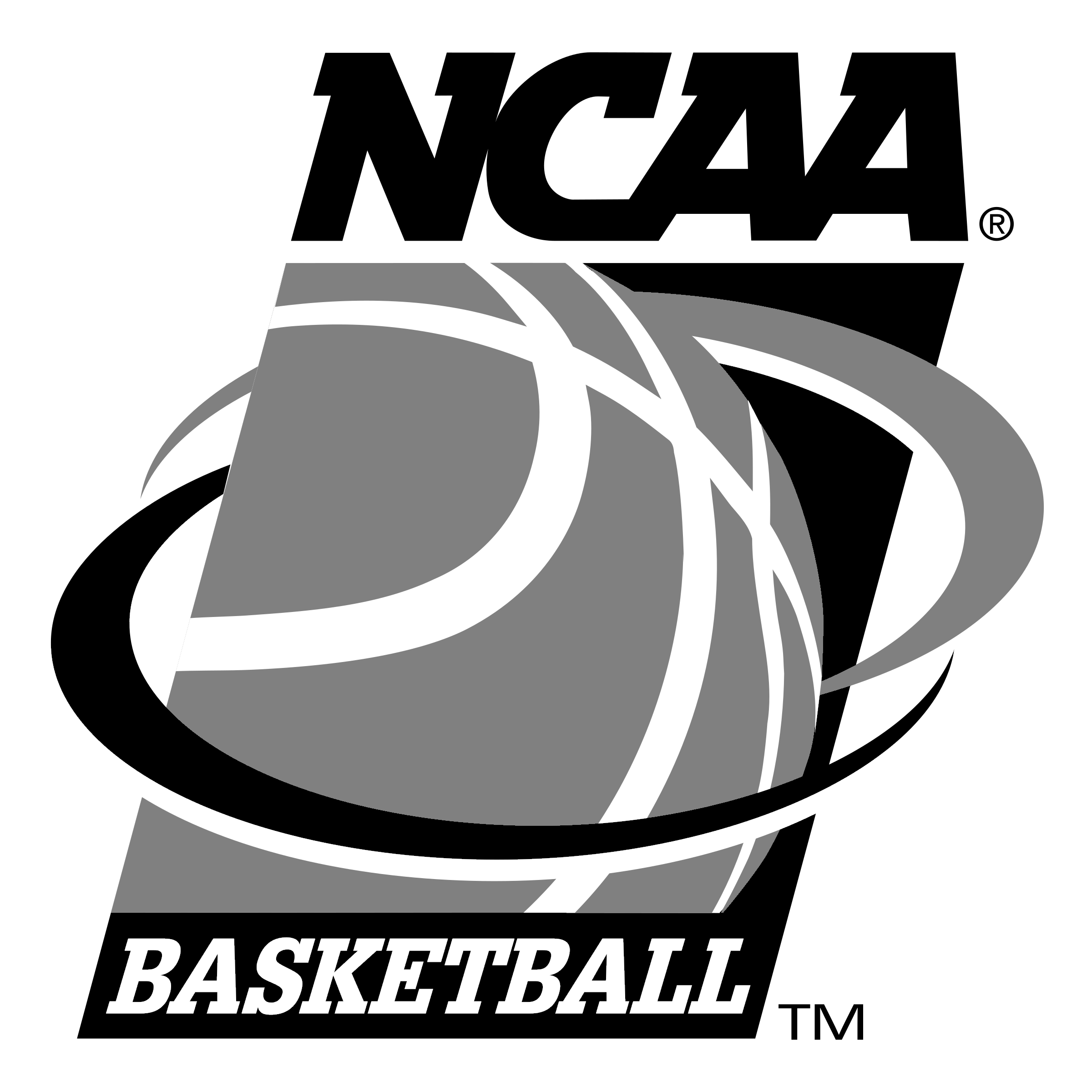 NCAA Basketball Logo black and white