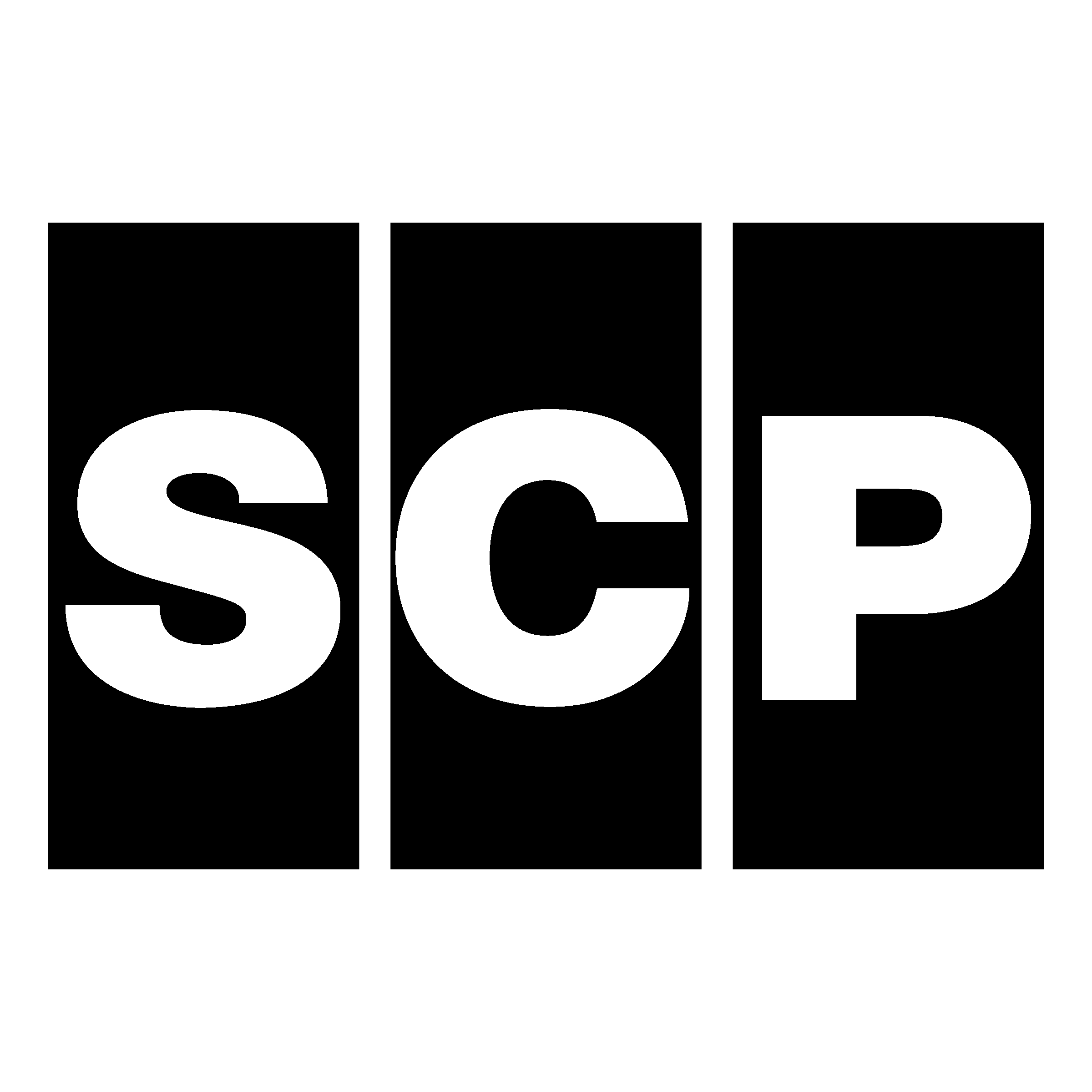 SCP Logo black and white