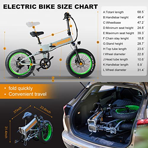 Rundeer Hummer HP Foldable 750W Fat Tire Electric Bike