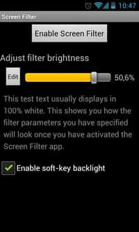 Le bouton Edit permet de définir finement la luminosité, au pour cent près. L’application crée un filtre noir au-dessus du système, autant pour l’accueil que les applications OpenGL comme les jeux. Elle n’empêche pas l’activation des modes de lecture « nuit » d’applications tierces comme Pulse. © Guénaël Pépin