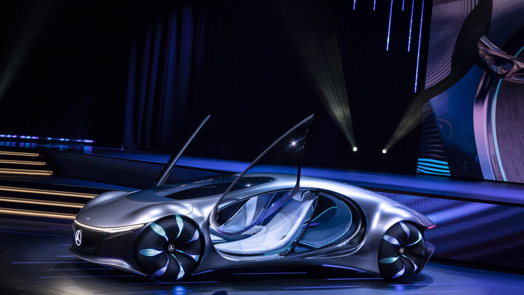 La Mercedes-Benz VISION AVTR suggère une symbiose entre l’homme, la machine et son environnement. © Mercedes-Benz