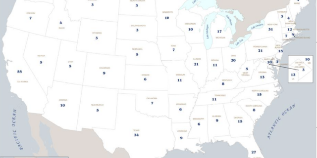 Harta colegii electorale SUA