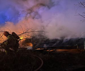 Tragiczny pożar w Zegrzu. Spłonął cały budynek. Jedna osoba nie żyje