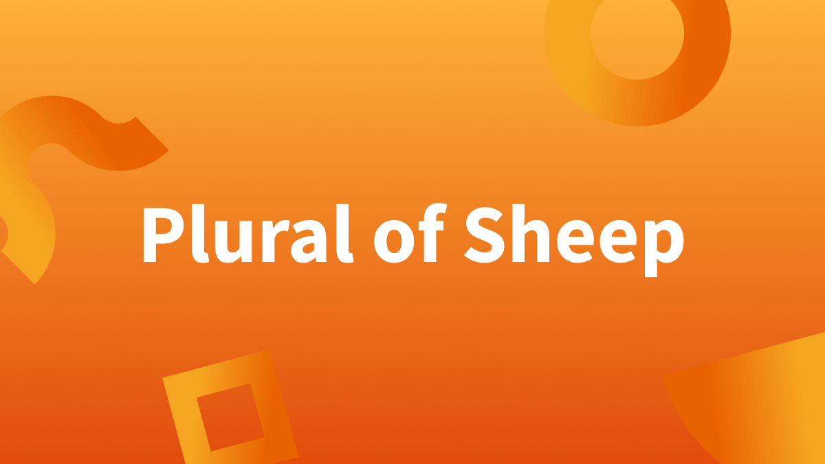 Plural of Sheep.