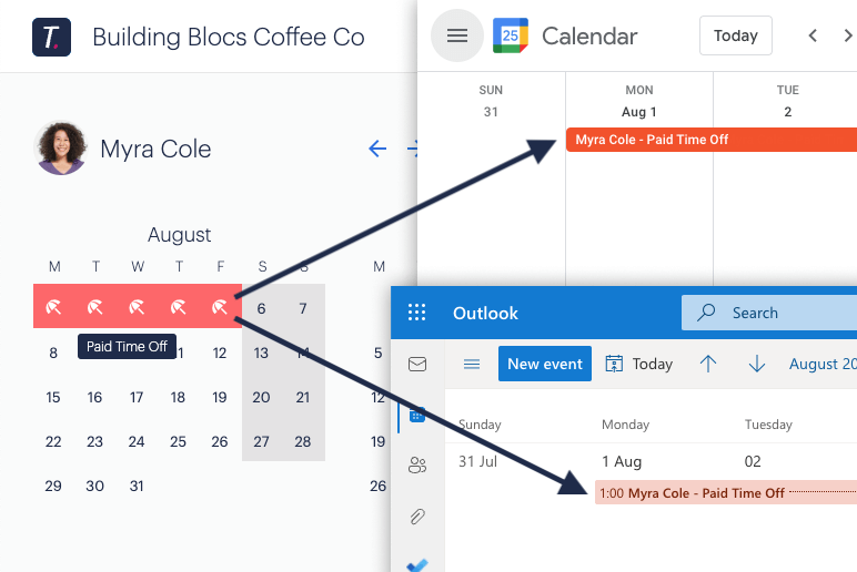 Timetastic easily integrates with your calendars.