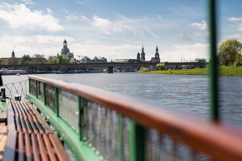 Dresden Germany: Cruise from tourist boat on the river Elbe