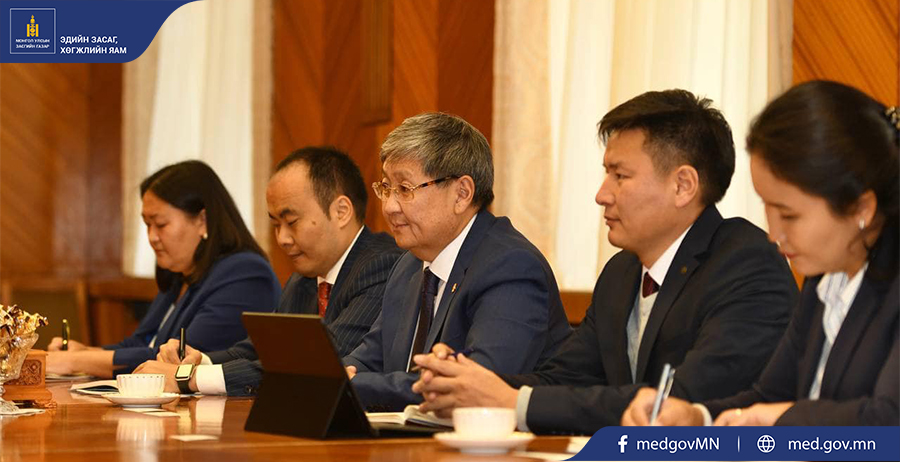 MR.CH.KHURELBAATAR, MINISTER OF ECONOMY AND DEVELOPMENT, RECEIVED MS ...