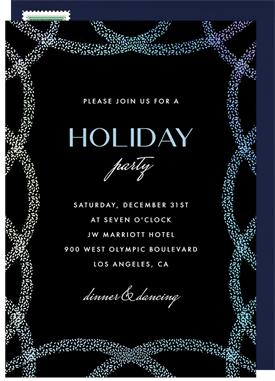 'Iridescent Confetti' Business Holiday Party Invitation