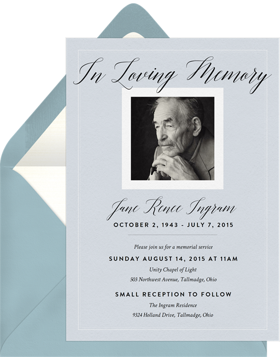 Printable Celebration Of Life Invitations