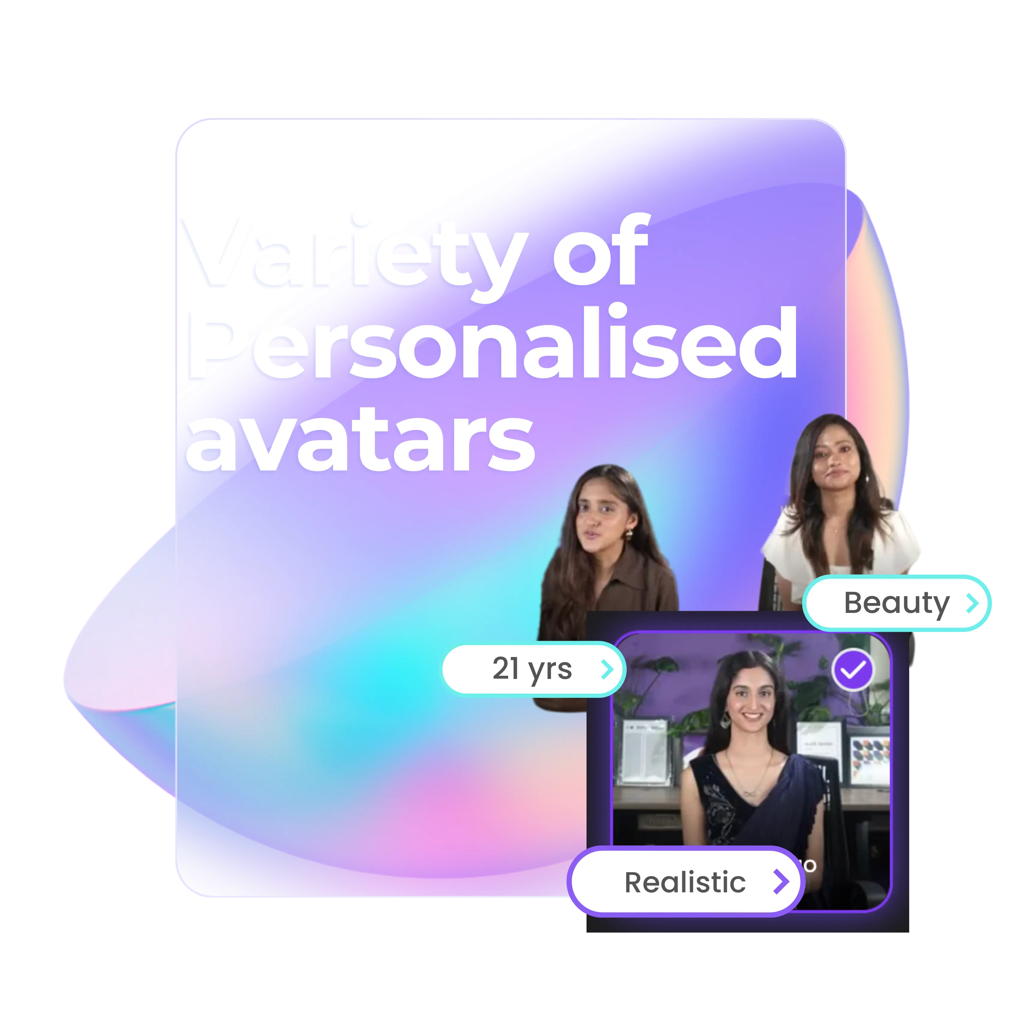 variety of personalised avatars