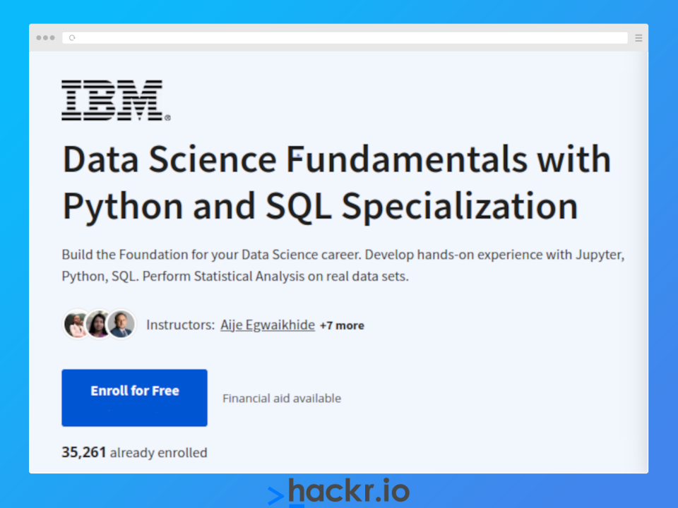 [Coursera] Data Science Fundamentals with Python/SQL