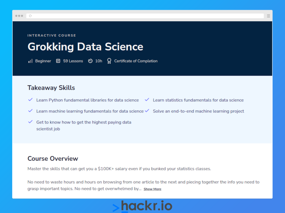 [Educative] Grokking Data Science