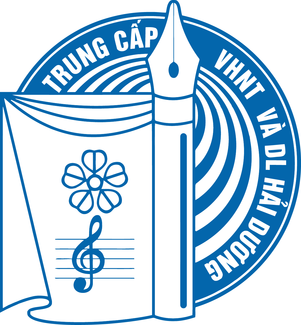 Logo Truong Trung cap Van hoa Nghe thuat va Du lich