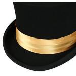  Victorian,Old West,Edwardian Mens Hats Gold Satin Hat Bands |Antique, Vintage, Old Fashioned, Wedding, Theatrical, Reenacting Costume | Dickens