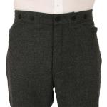 Mens Trousers - Gray Herringbone Tweed