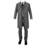  Victorian,Old West Mens Coats Gray Cotton Solid Frock Coats,Matched Separates |Antique, Vintage, Old Fashioned, Wedding, Theatrical, Reenacting Costume | Dickens