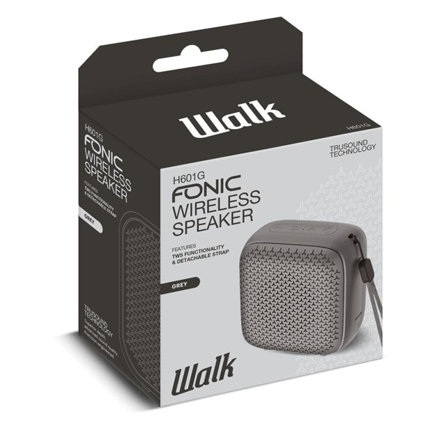 Walk Audio Fonic Grey Bluetooth Speaker - 3