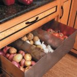 Rattanand wire baskets for kitchen organization