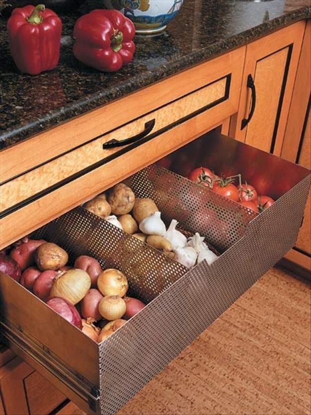 Rattanand wire baskets for kitchen organization