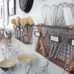 Rattanand wire baskets for kitchen organization