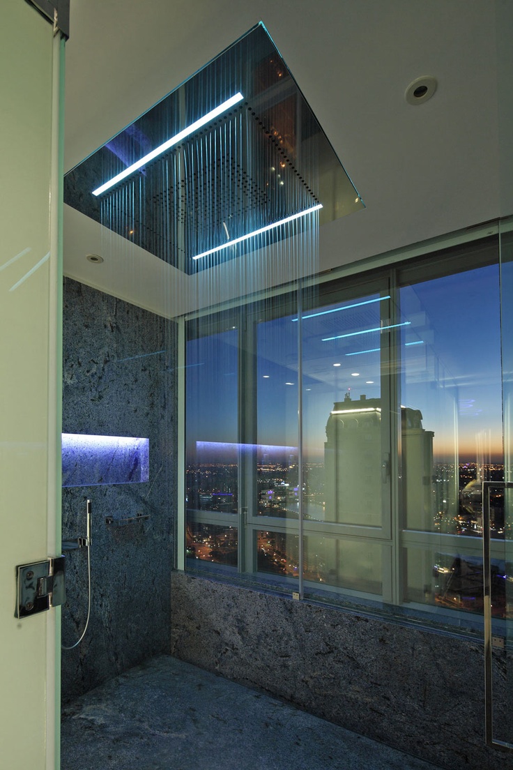 A Wall Mounted Rainfall Shower