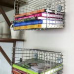 Rattanand wire baskets for kitchen organization