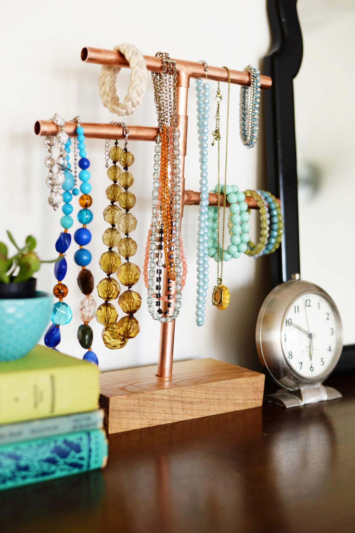 copper pipe jewelry holder DIY