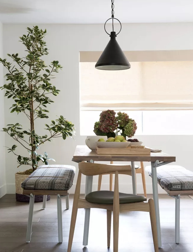 Roman Shades for a Farmhouse Dining Room