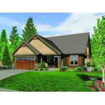 Rustic House Plan Front of House 011D-0233